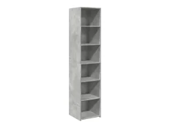 Aparador alto madera de ingeniería gris 40x41x185 cm