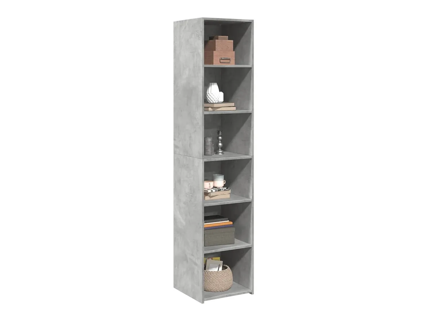 Aparador alto madera de ingeniería gris 40x41x185 cm
