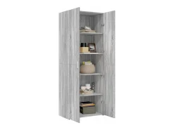 Aparador alto madera de ingeniería gris Sonoma 70x42,5x185 cm