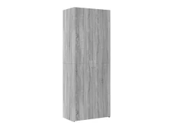 Aparador alto madera de ingeniería gris Sonoma 70x42,5x185 cm