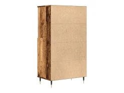 Aparador alto madera de ingeniería envejecida 60x36x110 cm