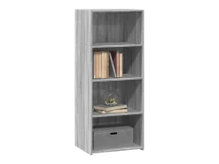 Aparador alto madera de ingeniería gris Sonoma 50x41x124 cm