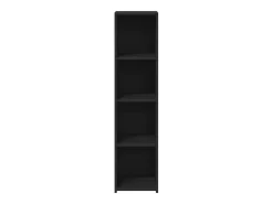 Aparador alto madera de ingeniería negro 30x41x124 cm