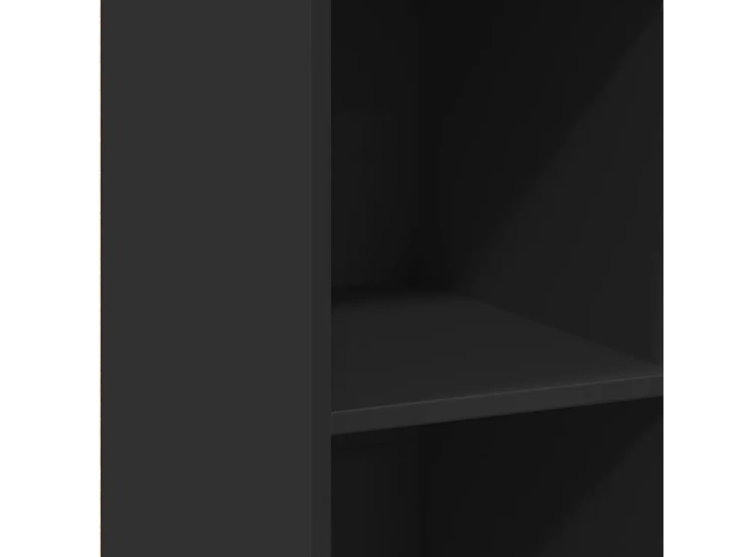 Aparador alto madera de ingeniería negro 30x41x124 cm