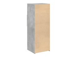 Aparador alto madera de ingeniería gris hormigón 45x42,5x124 cm