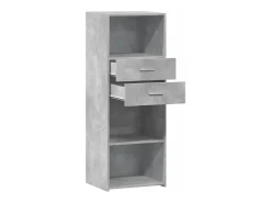 Aparador alto madera de ingeniería gris hormigón 45x42,5x124 cm
