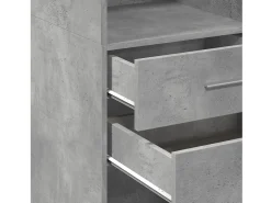 Aparador alto madera de ingeniería gris hormigón 45x42,5x124 cm