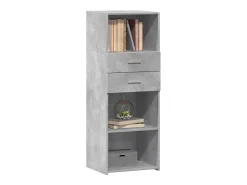 Aparador alto madera de ingeniería gris hormigón 45x42,5x124 cm
