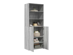 Aparador alto madera de ingeniería gris Sonoma 70x42,5x185 cm