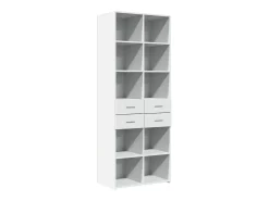Aparador alto madera de ingeniería blanco 70x42,5x185 cm