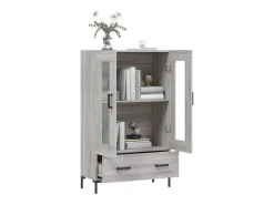 Aparador alto madera de ingeniería gris Sonoma 69,5x31x115 cm