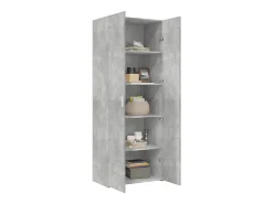 Aparador alto madera de ingeniería gris hormigón 70x42,5x185 cm