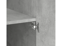 Aparador alto madera de ingeniería gris hormigón 70x42,5x185 cm