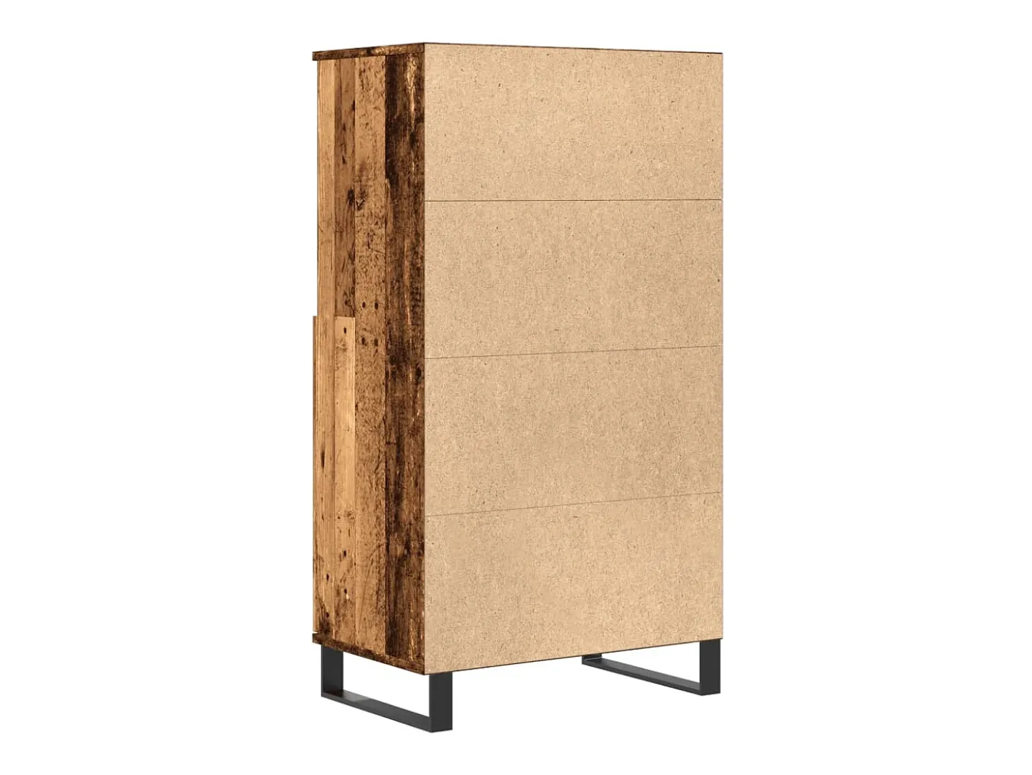 Aparador alto madera de ingeniería envejecida 60x36x110 cm