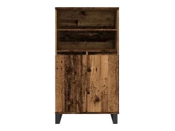 Aparador alto madera de ingeniería envejecida 60x36x110 cm