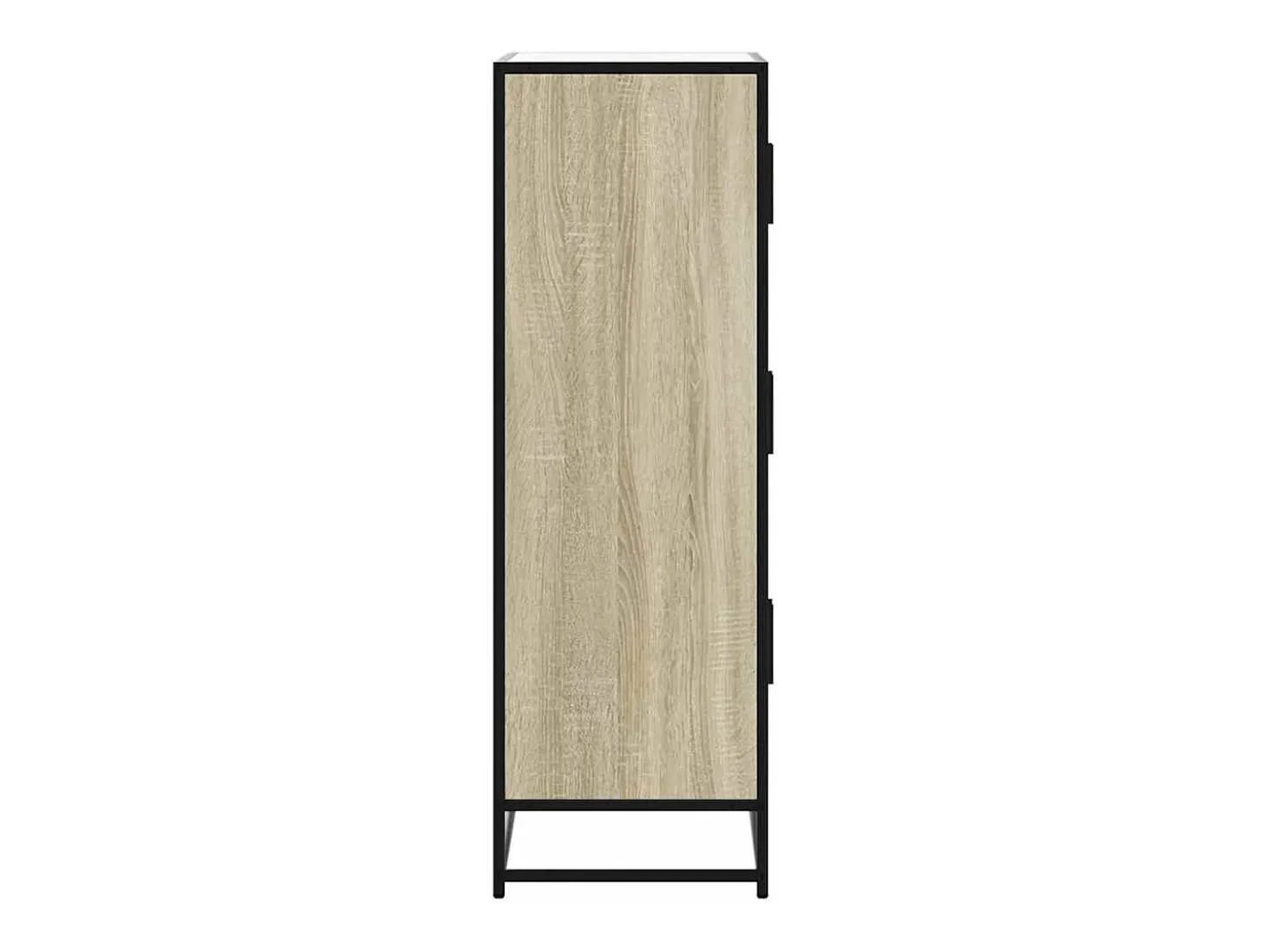 Aparador alto madera de ingeniería y metal Sonoma 68x35x106,5cm