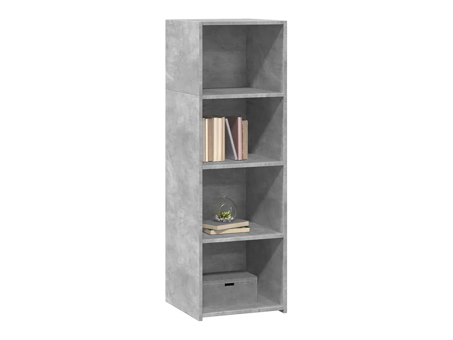 Aparador alto madera de ingeniería gris hormigón 40x41x124 cm