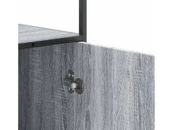 Aparador alto madera de ingeniería y metal gris Sonoma