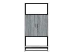 Aparador alto madera de ingeniería y metal gris Sonoma