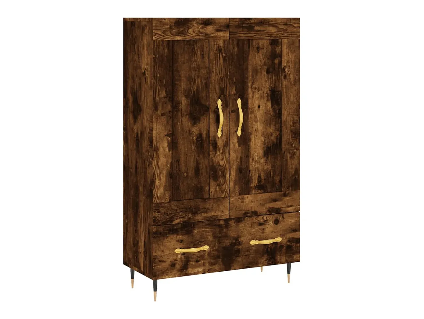 Aparador alto madera de ingeniería roble ahumado 69,5x31x115 cm ES91606