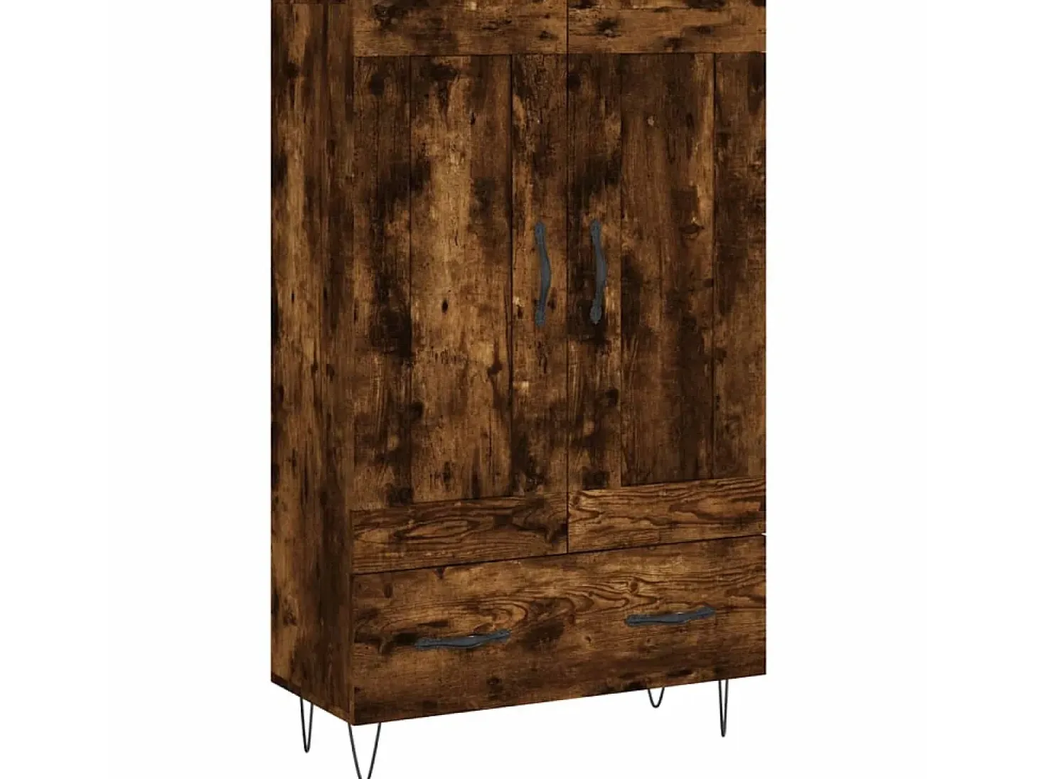 Aparador alto madera de ingeniería roble ahumado 69,5x31x115 cm ES18169