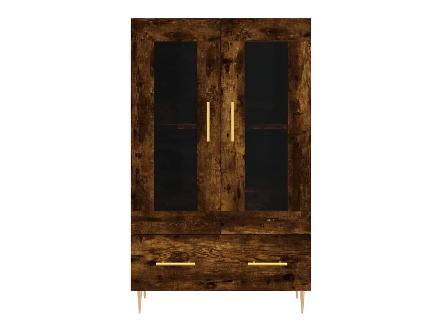 Aparador alto madera de ingeniería roble ahumado 69,5x31x115 cm
