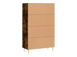 Aparador alto madera de ingeniería roble ahumado 69,5x31x115 cm