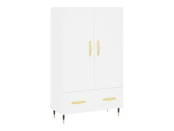 Aparador alto madera de ingeniería blanco 69,5x31x115 cm ES35546