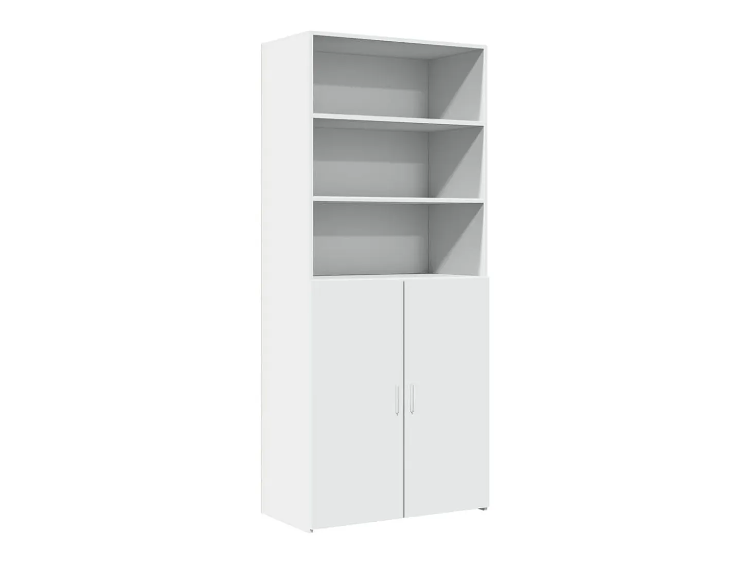 Aparador alto madera de ingeniería blanco 80x42,5x185 cm
