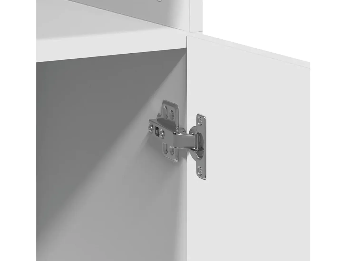 Aparador alto madera de ingeniería blanco 80x42,5x185 cm