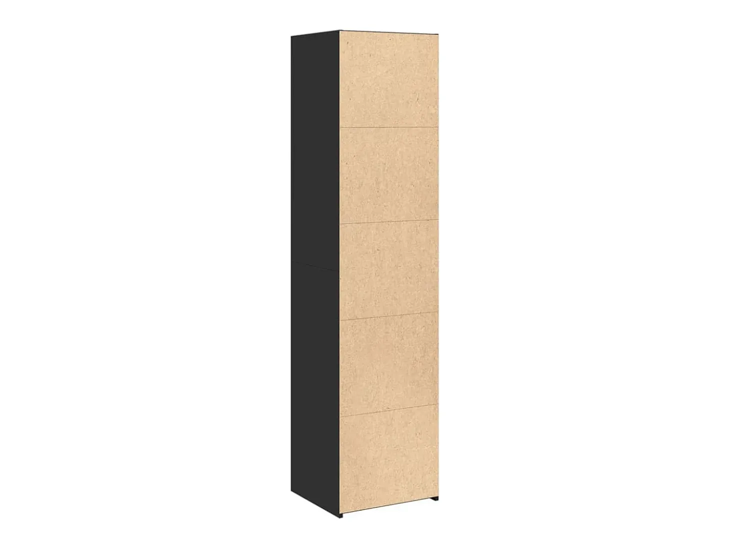 Aparador alto madera de ingeniería negro 45x41x185 cm