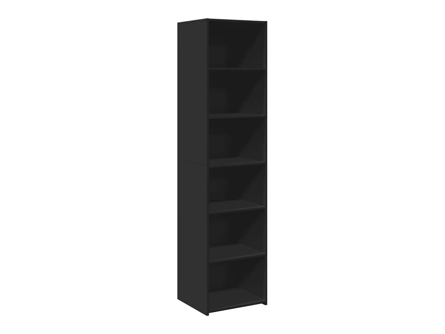 Aparador alto madera de ingeniería negro 45x41x185 cm