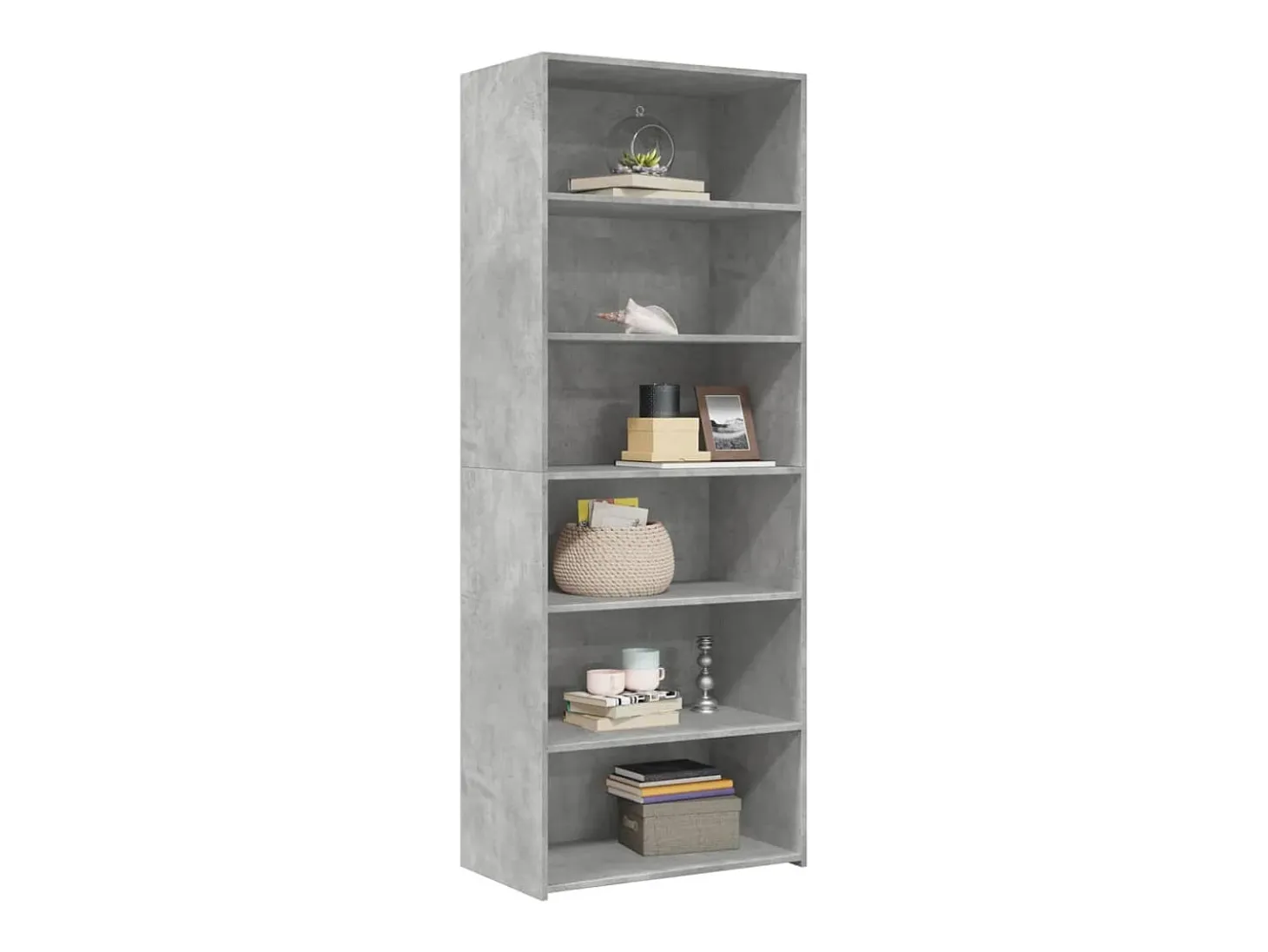 Aparador alto madera de ingeniería gris hormigón 70x41x185 cm