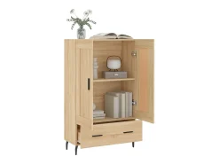 Aparador alto madera de ingeniería roble Sonoma 69,5x31x115 cm ES75675