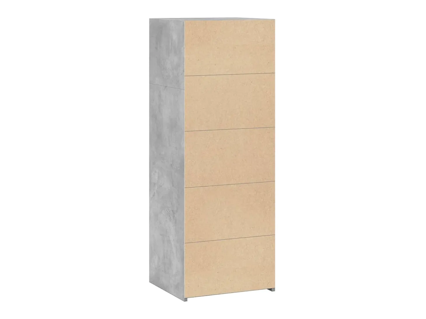 Aparador alto madera de ingeniería gris hormigón 45x41x124 cm
