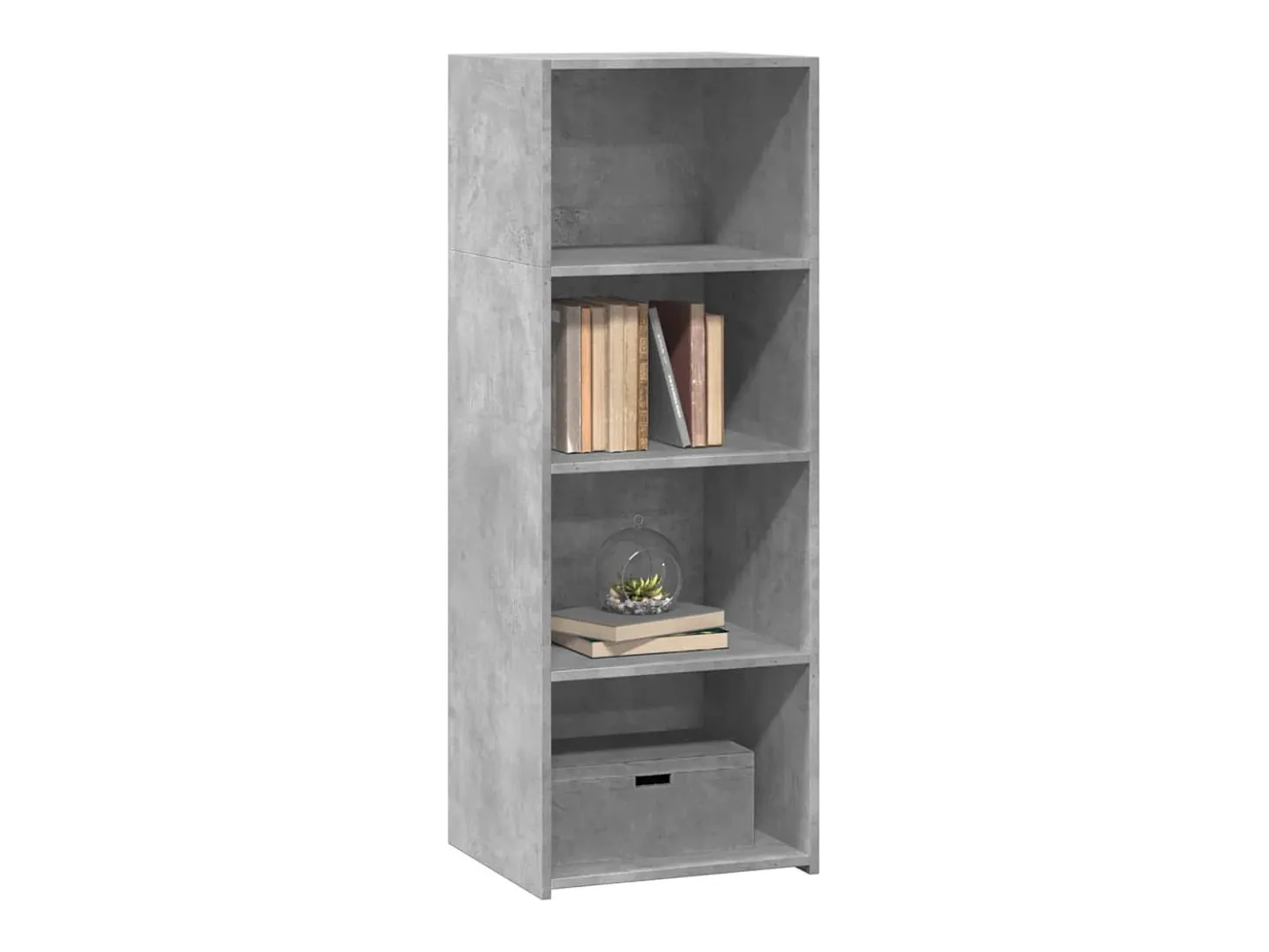Aparador alto madera de ingeniería gris hormigón 45x41x124 cm