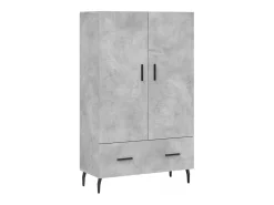 Aparador alto madera de ingeniería gris hormigón 69,5x31x115 cm