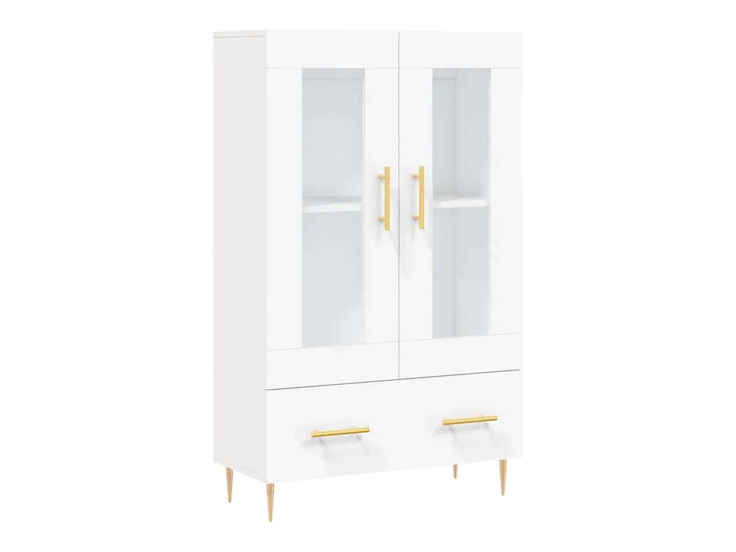 Aparador alto madera de ingeniería blanco 69,5x31x115 cm