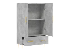 Aparador alto madera de ingeniería gris hormigón 69,5x31x115 cm ES17054