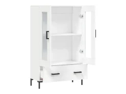 Aparador alto madera de ingeniería blanco 69,5x31x115 cm ES58754