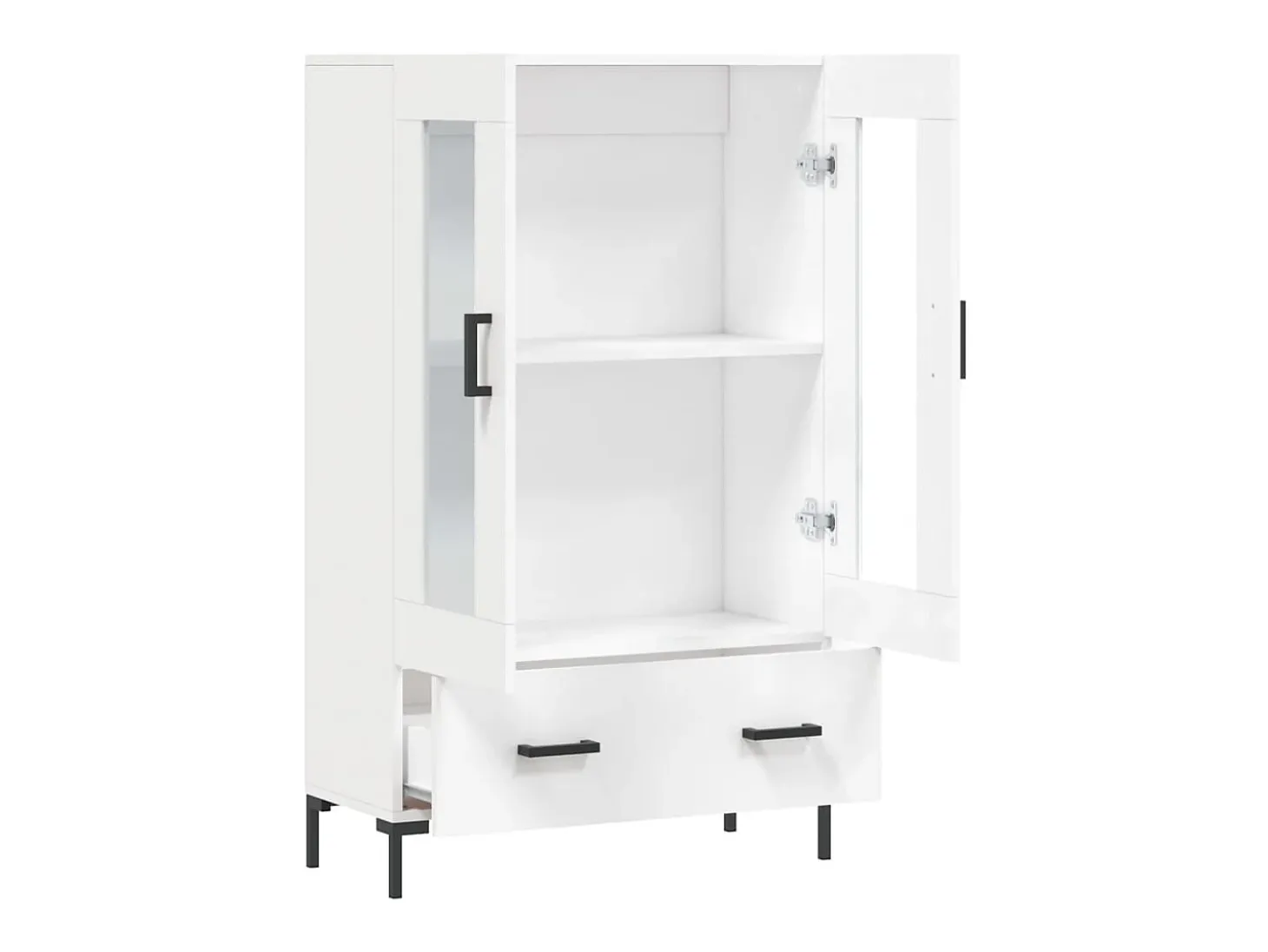 Aparador alto madera de ingeniería blanco 69,5x31x115 cm ES58754