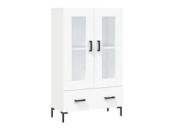 Aparador alto madera de ingeniería blanco 69,5x31x115 cm ES58754