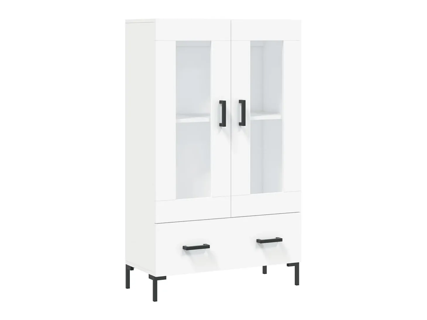 Aparador alto madera de ingeniería blanco 69,5x31x115 cm ES58754