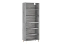 Aparador alto madera de ingeniería gris Sonoma 69,5x32,5x180 cm