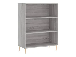Aparador alto madera de ingeniería gris Sonoma 69,5x32,5x180 cm