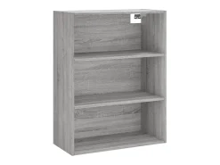 Aparador alto madera de ingeniería gris Sonoma 69,5x32,5x180 cm