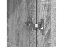 Aparador alto madera de ingeniería gris Sonoma 70x35x180 cm