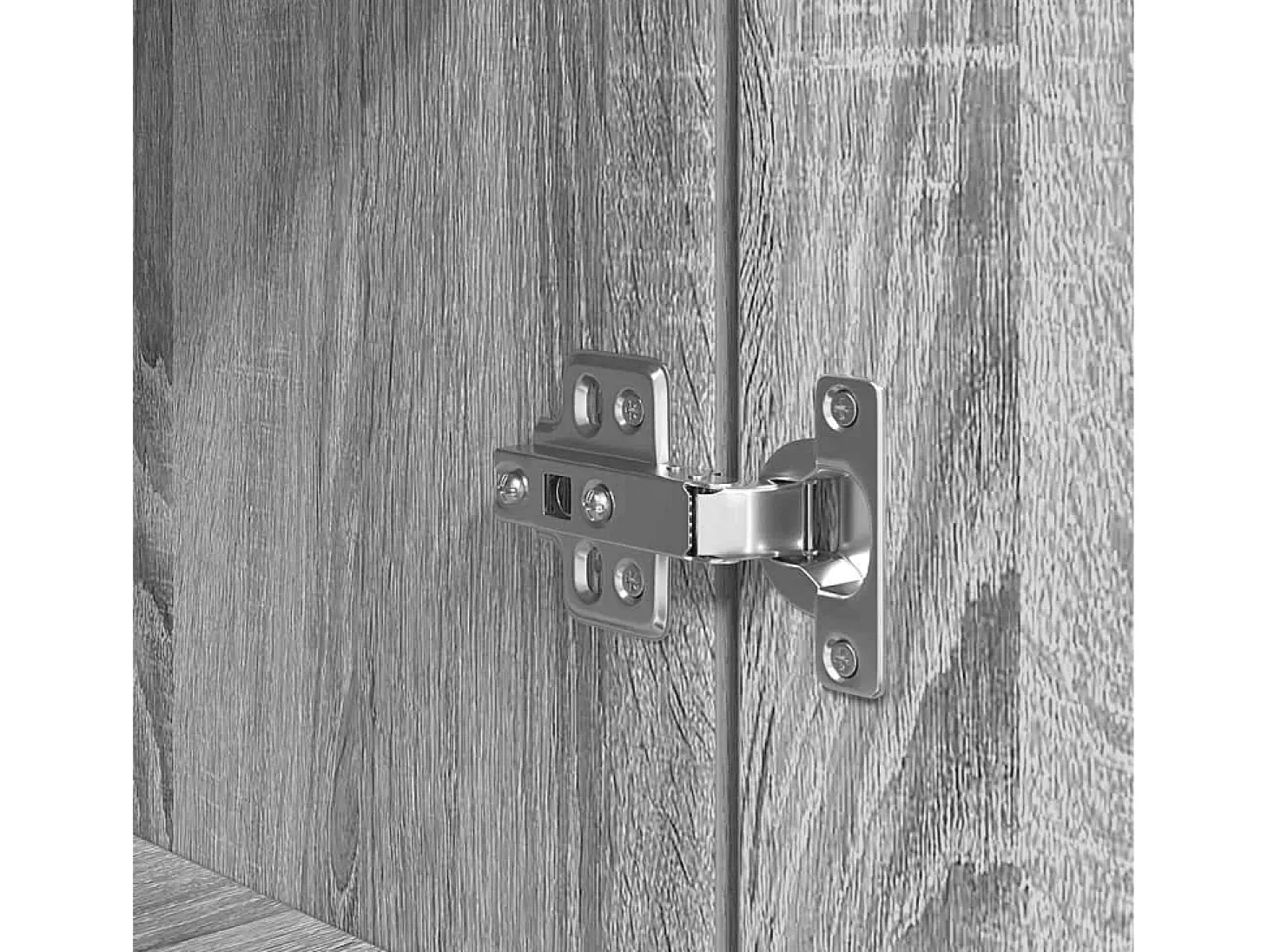 Aparador alto madera de ingeniería gris Sonoma 70x35x180 cm
