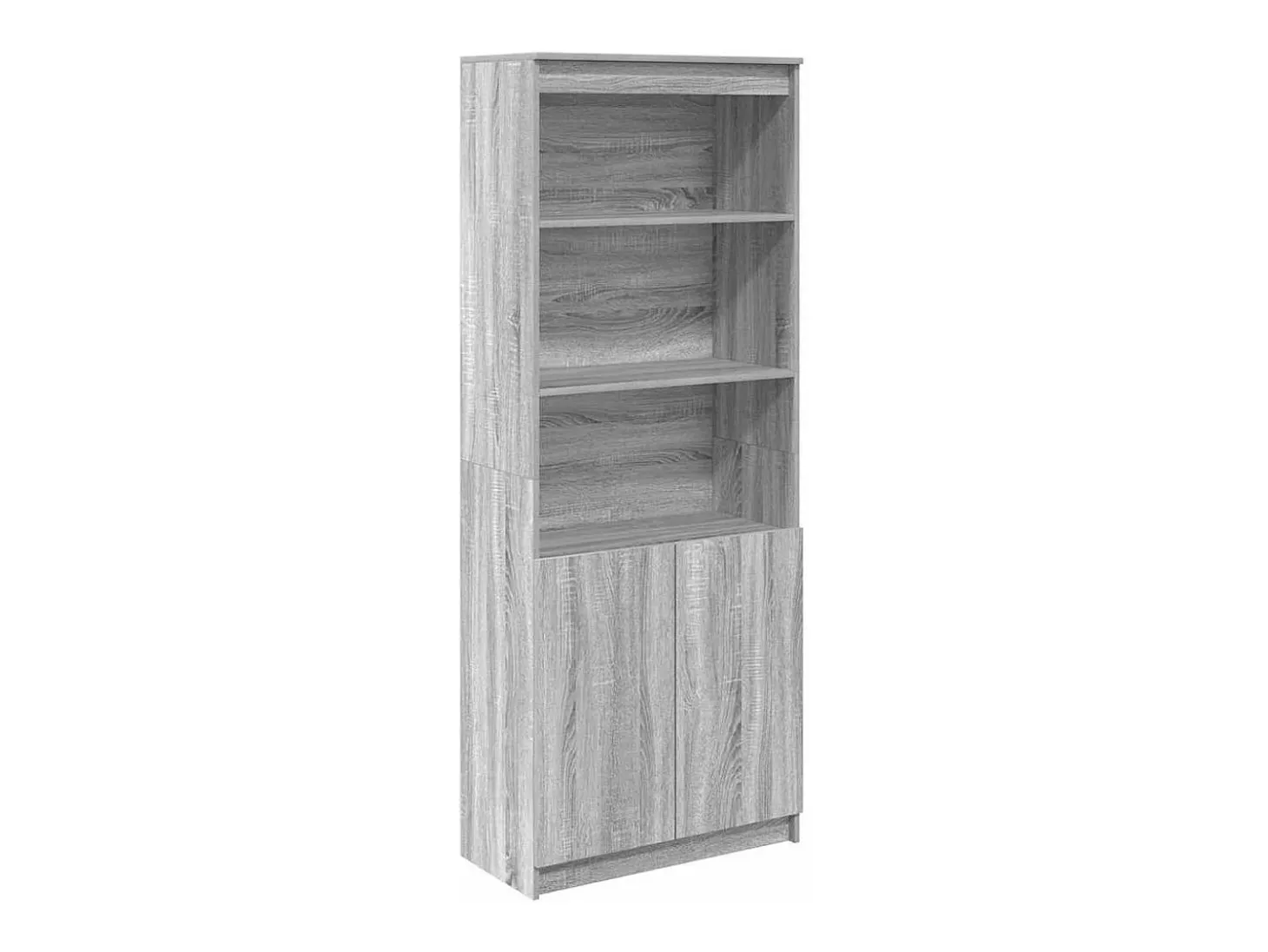 Aparador alto madera de ingeniería gris Sonoma 70x35x180 cm