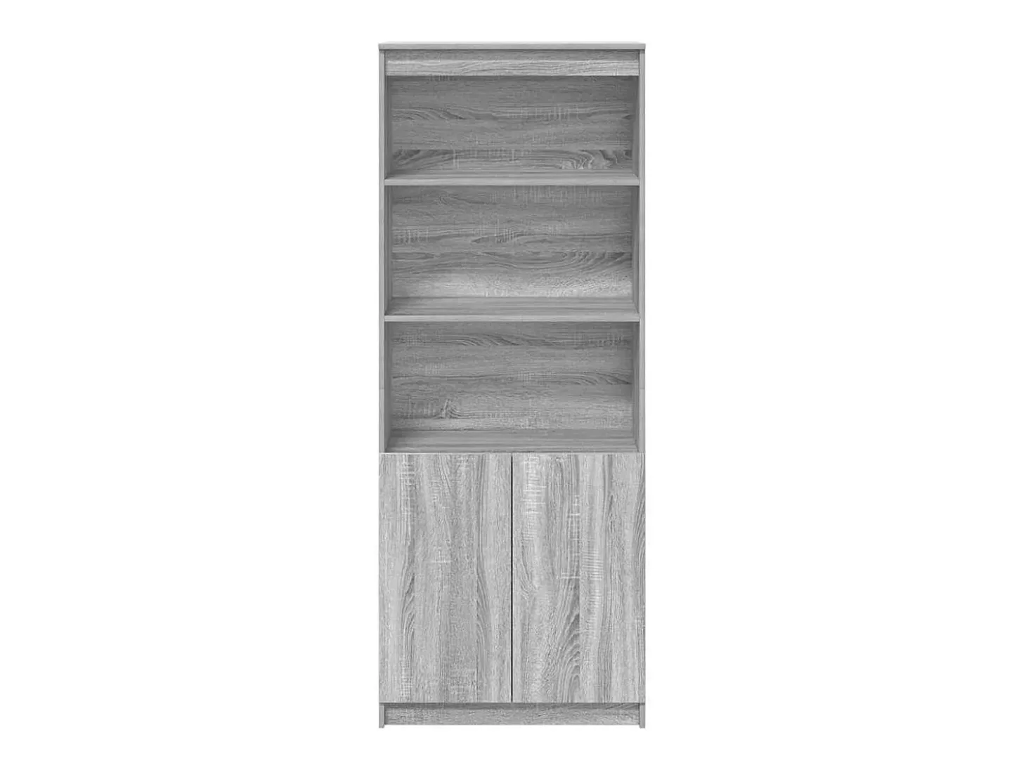 Aparador alto madera de ingeniería gris Sonoma 70x35x180 cm